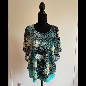 PXL Rebecca Malone Petites foral blouse